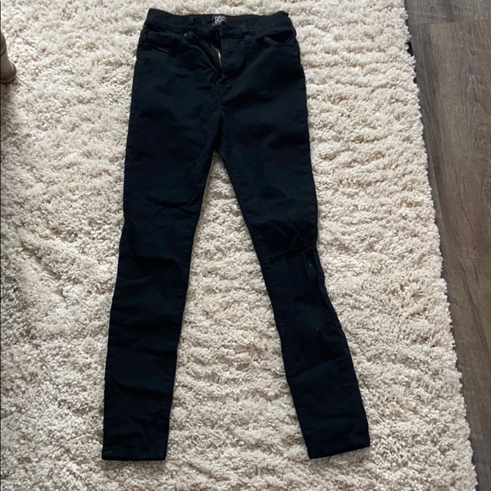 High waisted ripped black BDG jeans
